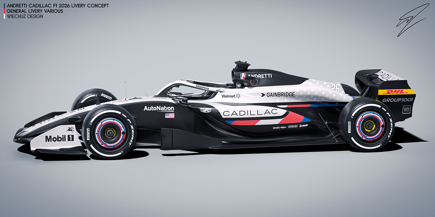 Andretti Cadillac F1 Team 2026 General Livery Concept Behance